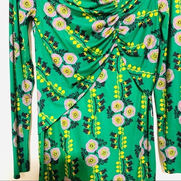 ZARA•NWOT Green Draped Casual Dress - Picture 7 of 11